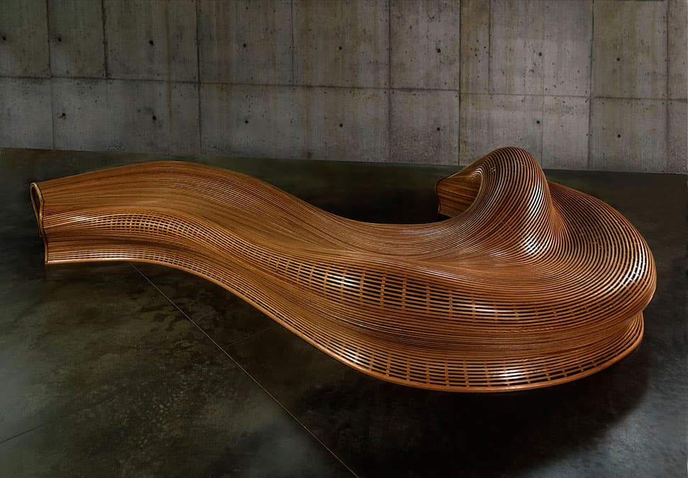  bench is a whopping 23ft in length. A one of a kind curvacious design