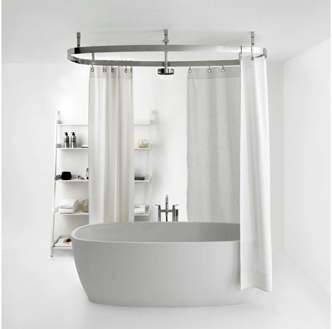 Shower Curtain Rail from Agape Design - Cooper curved railing is ...
