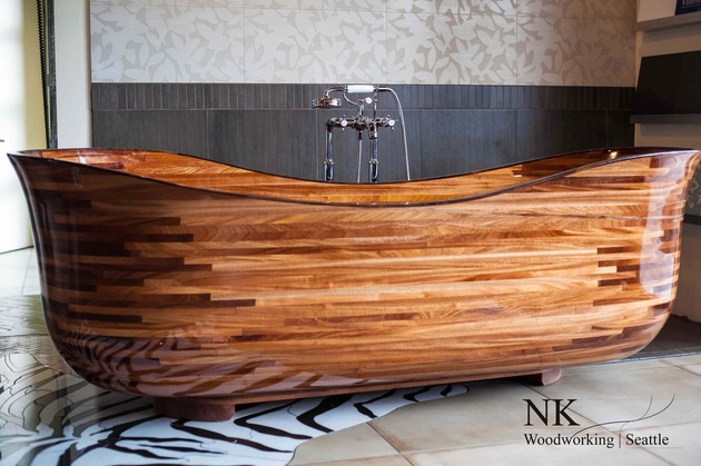Home Decorating Ideas 4 Wooden Bathtubs For Contemporary Interior