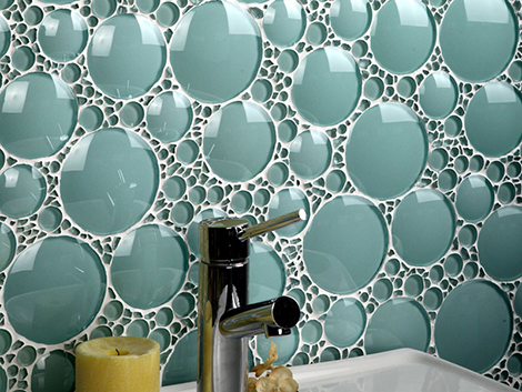 Bathroom Glass Tile Ideas - glass tile backsplash by Evit