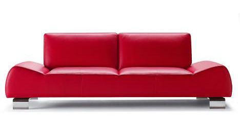 Sofa on Modern Italian Sofa Cal 120 From Calia Italia   Lipstick Red Color