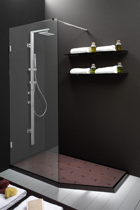Bathroom Shower Box with Light Fixture