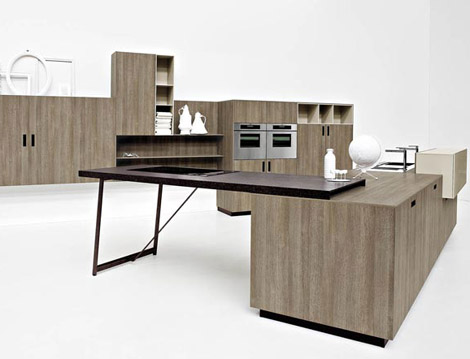 Elegant-luxury-modern-design-kitchen-island-with-built-in-bar-and-wood-cabinets