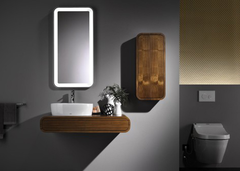 Modern Bathroom Furniture on Contemporary Dark Walnut Bathroom Furniture Toto 1 Jpg Jpg