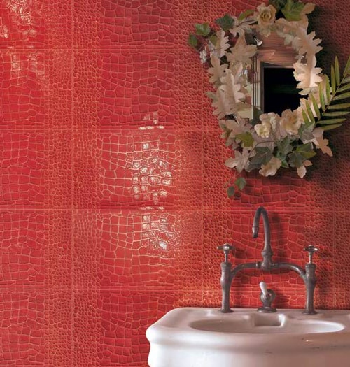 Crocodile Skin Tiles in Color by Petracer