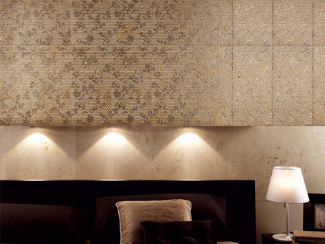 Decorative Marble Tile for Walls with Flower Pattern by Q-