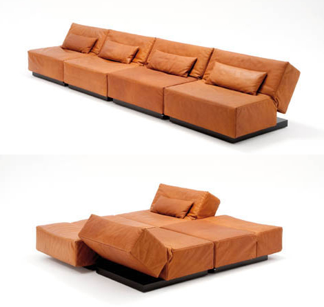 Contemporary Chairs on Modern Convertible Sofa From Die Collection     Tema  The