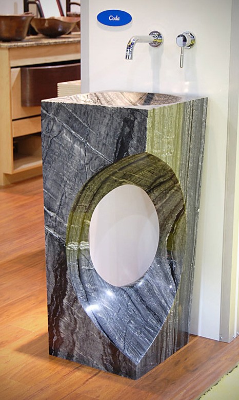 Natural Stone Pedestal Sinks Photos from D'Vontz