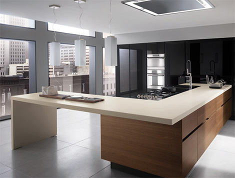 Modern Kitchen Cabinets on New Electra Walnut Kitchen From Ernestomeda