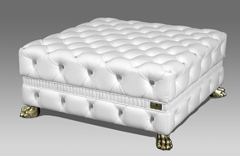 Leather Ottomans with Swarovski Crystals - pure luxury by Fiorentino