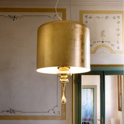 High  Lamp Shades on Gold Lamps With Golden Lamp Shades By Masiero   Floor Lamps
