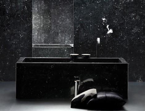 Marble Bathroom Suite from IQquadro - Amor and Memories in black