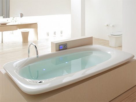 Bathroom Design Magazine on Kohler Vibrating Bath Fountainhead Vibracoustic   Wash Away Your