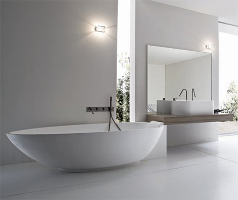 black and white tile bathroom. modern-elegant-athrooms-vela-