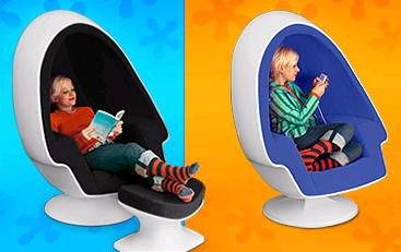  Chairs on Modpod Egg Chair   Entertainment Inside An Egg