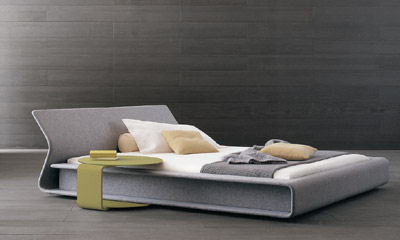 Grey Bedding on Molteni Clip Bed Grey Jpg