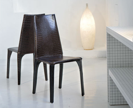 Sturdy Chairs on Crocodile Leather Chair From Ozzio   Modern Leather Chairs