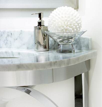 Modern Bathroom Console by Payma - CaesarStone and marble top 