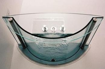 Glass Bathroom fixtures by Prizma - the transparent bathroom