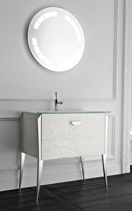 Qin Soft free-standing vanity in white