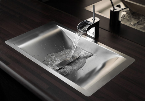 Metal Bathroom Sinks - new sink design Wave by Reginox