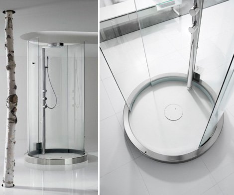 Bathroom Shower Stalls on Round Shower Enclosure   Automatic Shower Stall By Roca