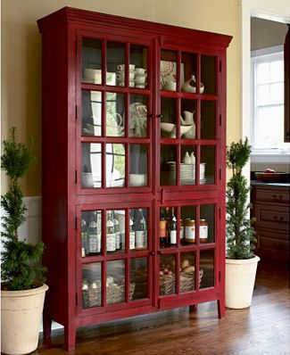 Rojo Cabinet from Crate & Barrel - a modern china cabinet