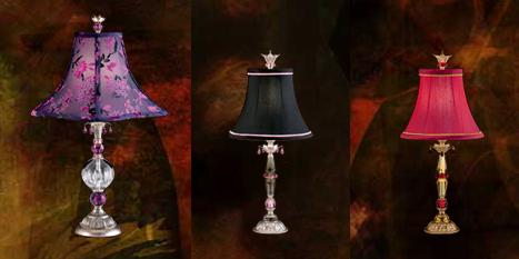 Crystal table lamps - new from Schonbek
