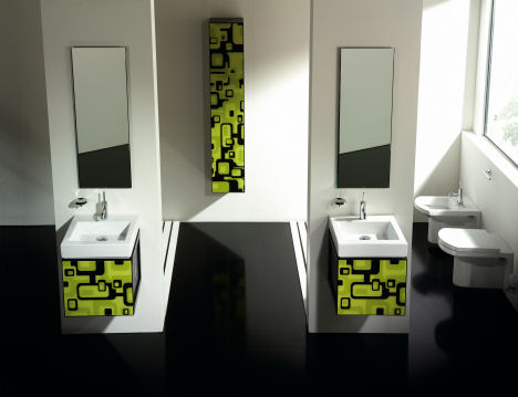 Bathroom Sinks  Small Spaces on Pop Bath Consoles Make A Dramatic Artistic Statement In The Bathroom