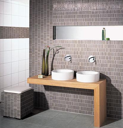 modern bathroom mosaic tiles