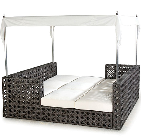 Bedroom on Synthetic Wicker Outdoor Furniture Laneventure Island Bed Jpg