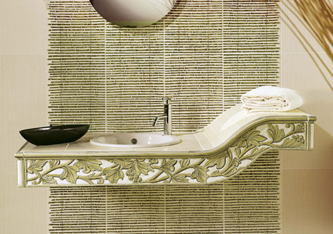 Pictures Designer Bathrooms on Design Tiles From Tagina Giunco Bamboo Tiles