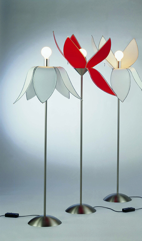 Unusual Table Lamp and Floor Lamps by Quasar – Tulip