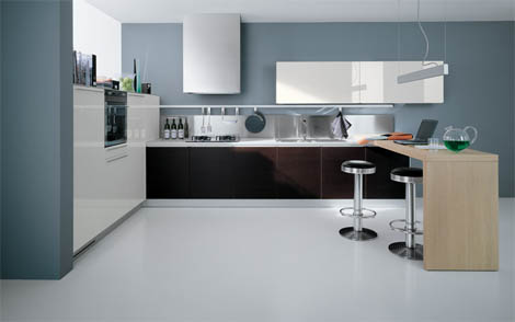 Modern Kitchen White Color Interior