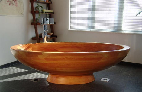 Wood Bathtub from WS Bath Collections - the Madera wood bathtubs