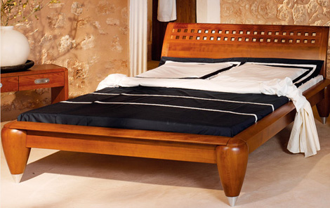 Contemporary European Bed from Zack Design - Exotic Wood beds