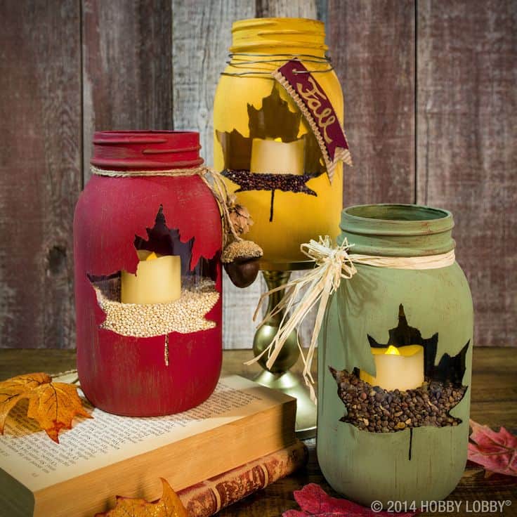 Easy Ideas 16  DIY    Mason jar Dining Jar painting  Centerpiece  Christmas glass Modern