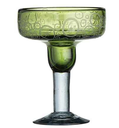 The Slice Margarita Glasses retail for $9.95 each, available only at Crate 