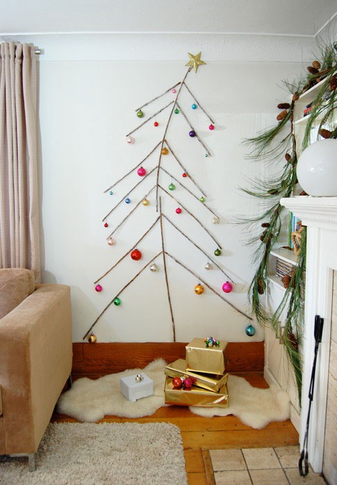 Wall christmas tree ideas 6