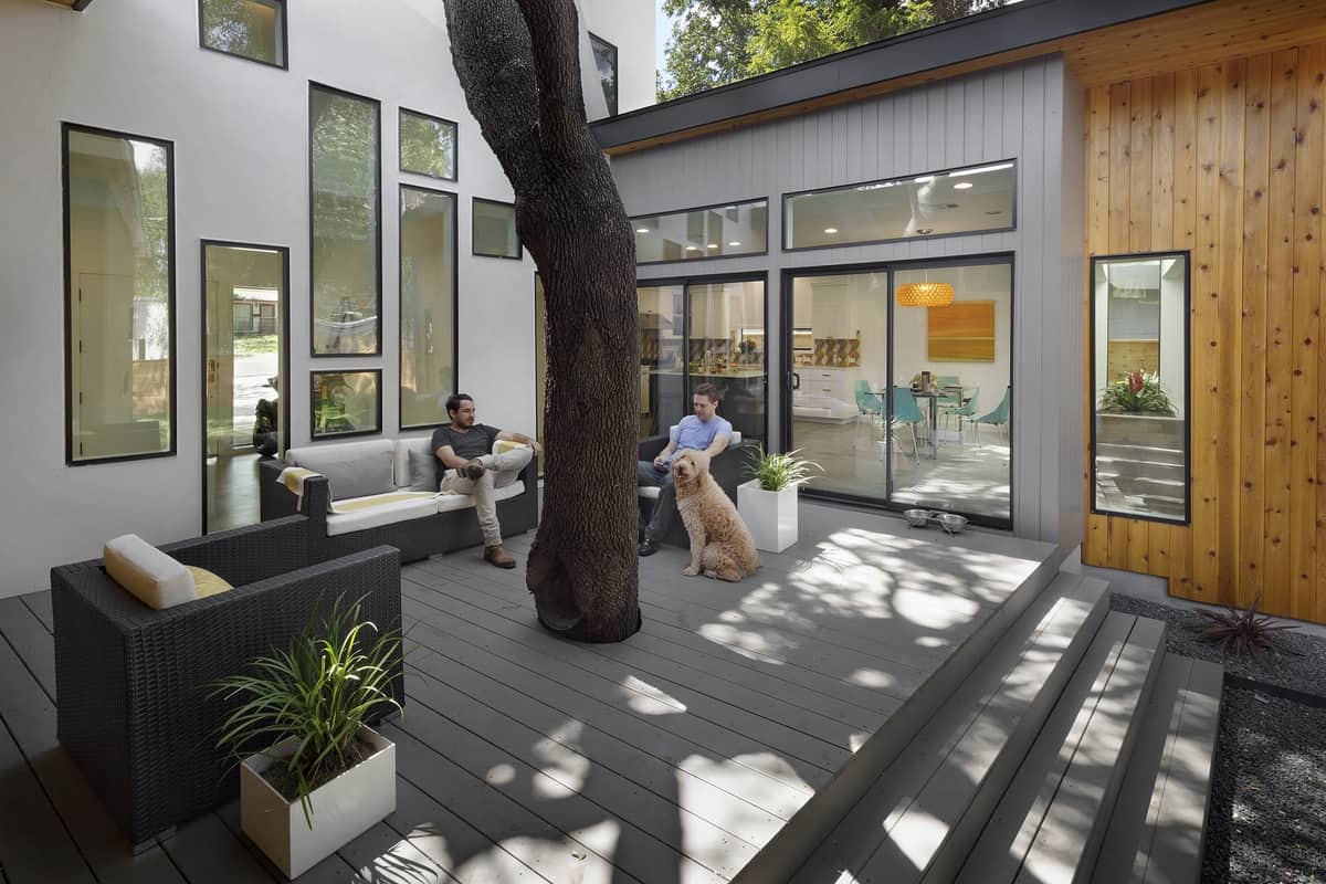 Bold And Modern U Shaped Courtyard House Designed Around Trees Modern