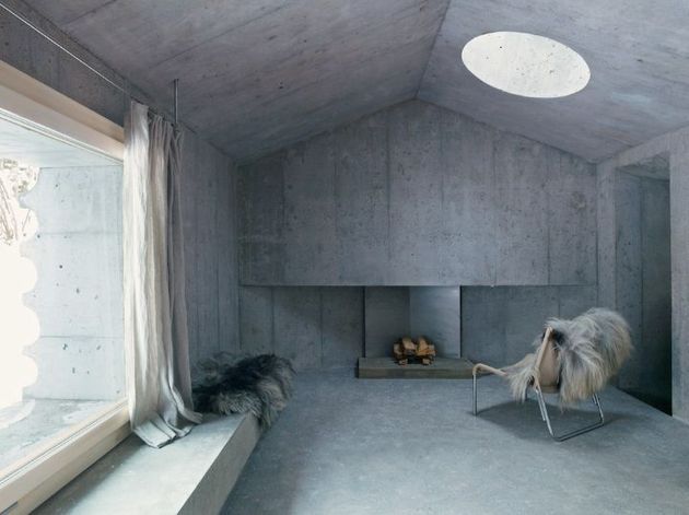 Minimalist Concrete Alpine Cabin 4