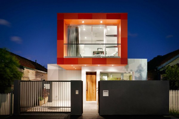 Contemporary House Designs Melbourne on Colorful Contemporary Houses  Fiery Orange Makes An Impression