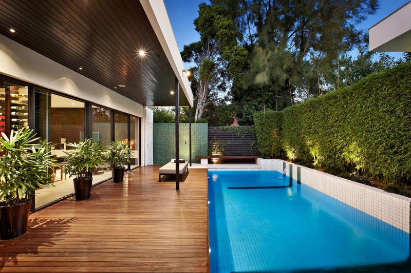 Indoor outdoor house design with alfresco terrace living area | Modern