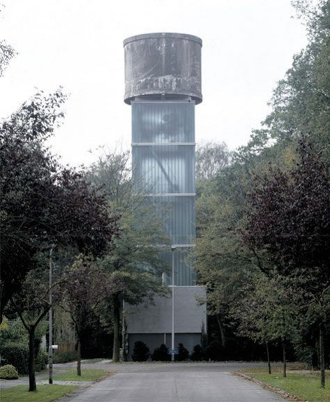 This modern house in Belgium used to be a water tower