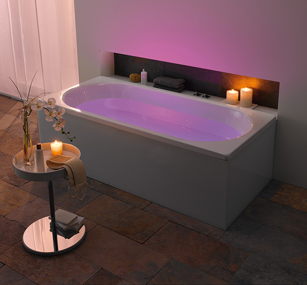 Kaldewei Bathroom with LED Mood Lighting - indirect lighting for bathtubs