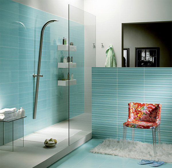Naxos Blue Bathroom Confetti Tile Design