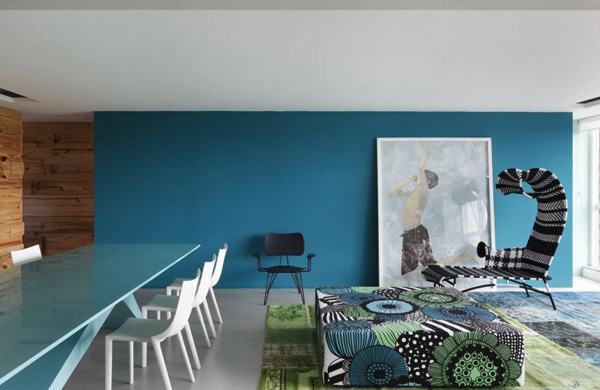 Cool Color Schemes - Open Living Room Interior | Modern Interiors