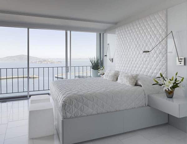 All White Bedroom: not boring design idea