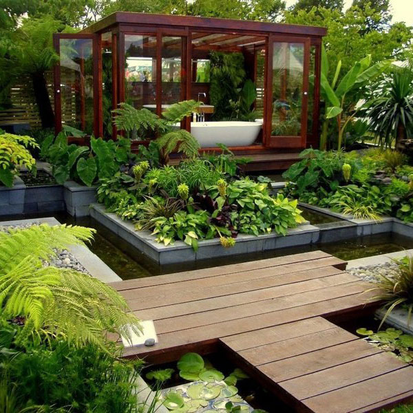 Luxury Garden Bathroom - Burgbad Sanctuary | Modern Outdoors