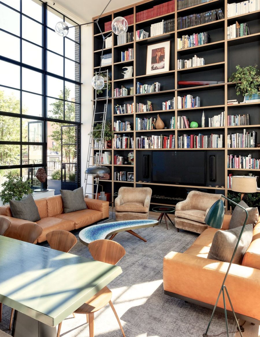 Modern Home Library Ideas for Bookworms and Butterflies